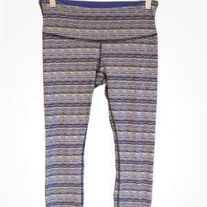 Lululemon Leggings Women’s 6 Wonder Under III Pant Space Dye Twist Sapphire Blue